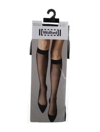 Pre-owned Wolford Knee High Socks In Black