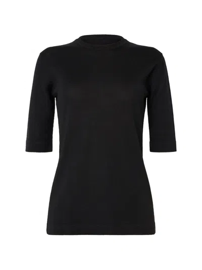 Wolford Knitted Mock-neck T-shirt In Black