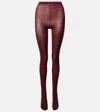 Wolford Knitted Tights In Burgundy