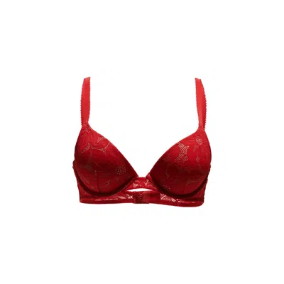 Wolford Lace Cup Bra In Red