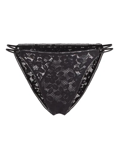 Wolford Lace-detail Briefs In Black
