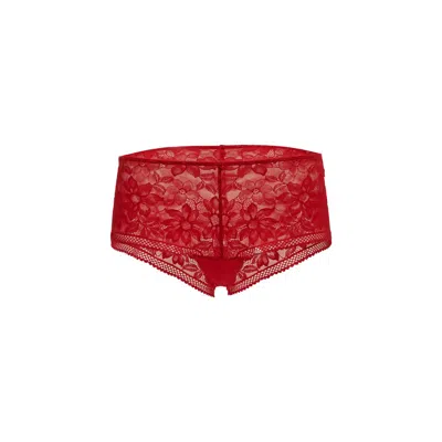 Wolford Lace High Waist Brief In Red