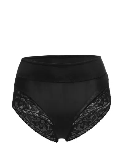 Wolford Lace-trim High-waisted Briefs In Black