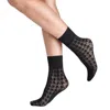 Wolford Ladies Black Dylan Houndstooth Net Socks In Black