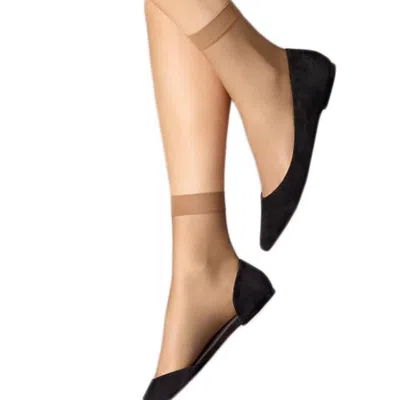 Wolford Ladies Caramel Nude 8 Socks In Brown