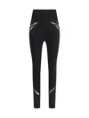 Wolford Venus Leggings Dynamic Transparent Mesh In Black