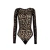 Wolford Leo String Bodysuit In Brown