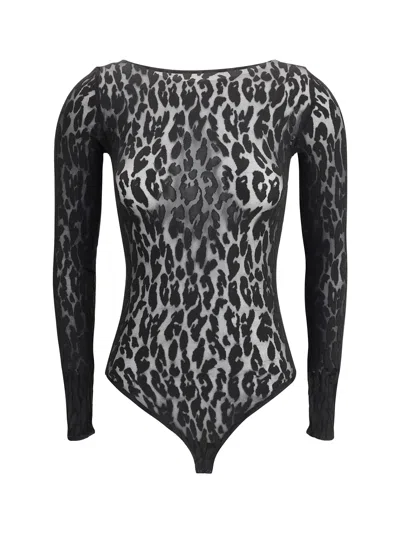 WOLFORD LEO STRING BODY WITH ANIMALIER PATTERNS