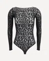 Wolford Leo String Body With Animalier Patterns In Black