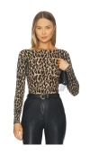 Wolford Leo String Bodysuit In Animal Print