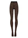 Wolford Josey Leopard Pattern Tights In Animal Print