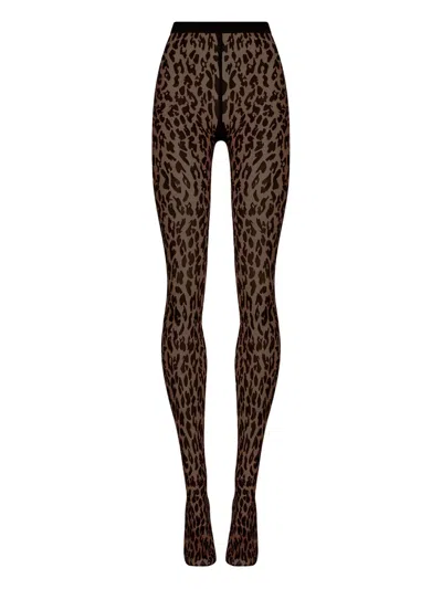 Wolford Leopard-print Tights In Animal Print