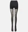 Wolford Leopard-print Tights In Black