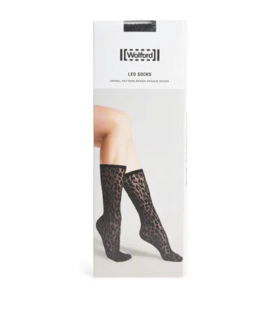 WOLFORD LEOPARD SOCKS