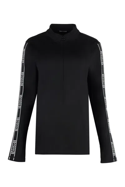 Wolford Logo Print Long Sleeve Top In Black