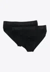 Wolford Logo Waistband Briefs - Set Of 2 In Black