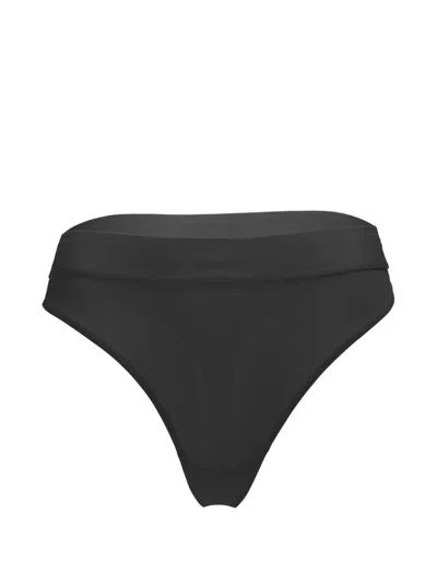 Wolford Logo-waistband Thong In Black