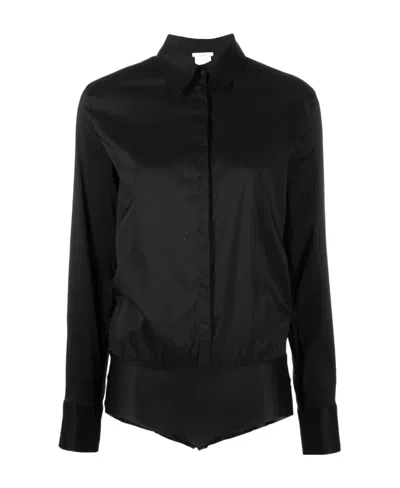 Wolford London Shirt-style Body In Black