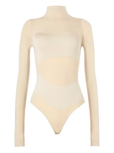 Wolford Long-sleeve Body In Neutral