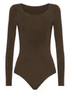 Wolford Long-sleeve Bodysuit In Brown