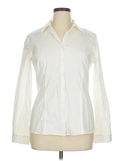 Pre-owned Wolford Long Sleeve Button Down Shirt In White