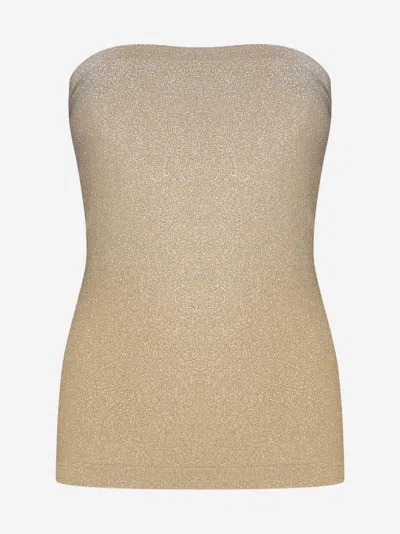 Wolford Lurex Knit Top In Gold