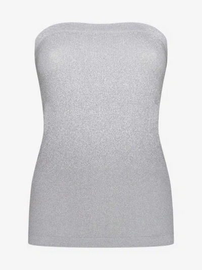 Wolford Top In Silver Shine