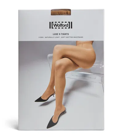 Wolford Luxe 9 Tights In Beige