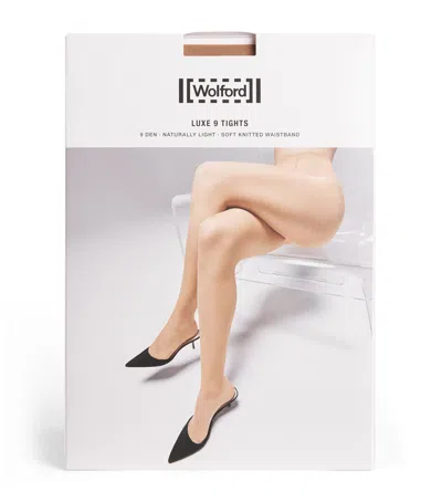 Wolford Luxe 9 Tights In Brown