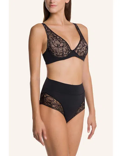 Wolford Magnolia Lace Plunge Bra In Black