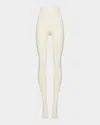 Wolford Mary Cotton Rib Tights In Neutral