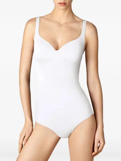 Wolford Jamaika Cotton-blend Bodysuit In White