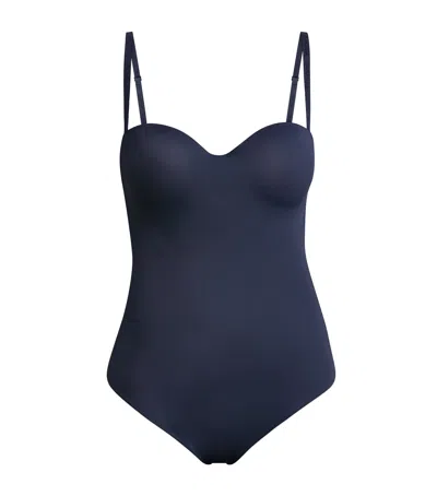 Wolford Mat De Luxe Form Bodysuit In Blue