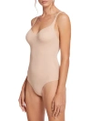 Wolford Formfitting Sleeveless V-neck Bodysuit In Powder