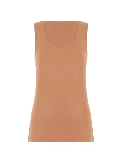 Wolford Matte Bonded-seam Top In Brown