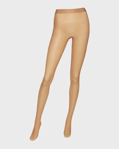 Wolford Matte Fishnet Tights In Black