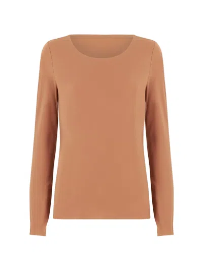 Wolford Matte-finish Long-sleeve T-shirt In Pink