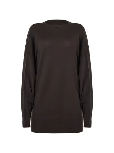Wolford Merino Knit Sweater In Brown