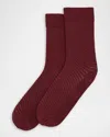 Wolford Merino Wool-blend Dot Crew Socks In Burgundy