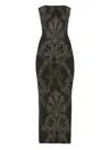 Wolford X Etro Metallic Jacquard Midi Dress In Black
