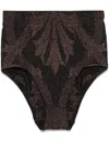 Wolford X Etro Patterned-jacquard Shorts In Black  
