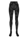 Wolford X Etro Metallic-threading Jacquard Tights In Black
