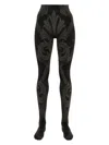 Wolford X Etro Metallic-threading Jacquard Tights In Black
