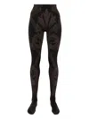 Wolford X Etro Metallic-threading Jacquard Tights In Black