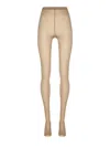 Wolford Micro Dot-patterned Tights In Neutrals