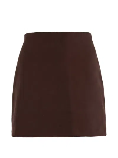 Wolford Midnight Grace A-line Mini Skirt In Brown