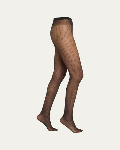 Wolford Mini Dot Tights, 20 Denier In Black
