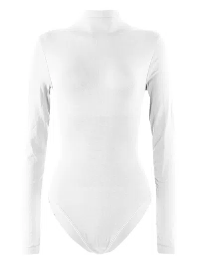 Wolford Langärmeliger Body Mit Stehkragen In White