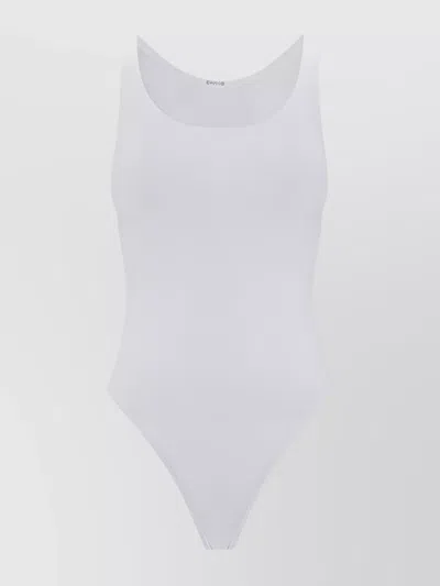 WOLFORD MONOCHROME SCOOP NECK SLEEVELESS SLIM FIT BODYSUIT
