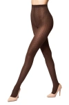 Wolford Mosaic Jacquard Tights In Umber